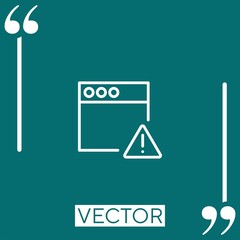 Poster - browser   vector icon Linear icon. Editable stroked line