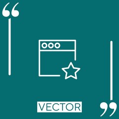 Poster - browser   vector icon Linear icon. Editable stroked line