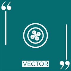 Poster - circular button vector icon Linear icon. Editable stroked line