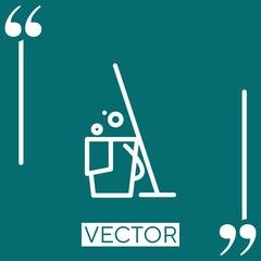 Poster - cleaning vector icon Linear icon. Editable stroked line
