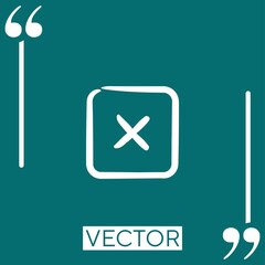 Poster - close vector icon Linear icon. Editable stroked line