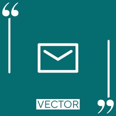 Poster - closed envelope vector icon Linear icon. Editable stroked line