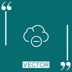 Poster - cloud computing   vector icon Linear icon. Editable stroked line