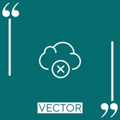 Poster - cloud computing   vector icon Linear icon. Editable stroked line