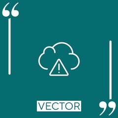 Poster - cloud computing   vector icon Linear icon. Editable stroked line