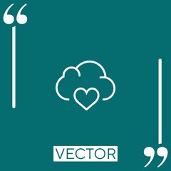 Poster - cloud computing   vector icon Linear icon. Editable stroked line