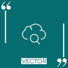 Poster - cloud computing   vector icon Linear icon. Editable stroked line
