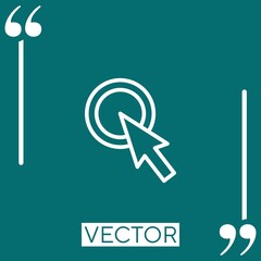 Poster - cursor vector icon Linear icon. Editable stroke line