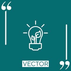 Poster - ecologic light bulb vector icon Linear icon. Editable stroke line