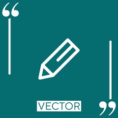 Poster - edit tool vector icon Linear icon. Editable stroke line