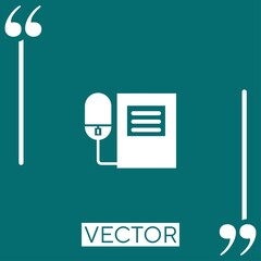 Poster - education hardware vector icon Linear icon. Editable stroke line