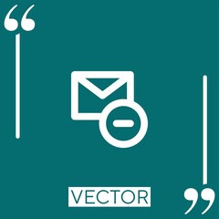 Poster - email   vector icon Linear icon. Editable stroke line