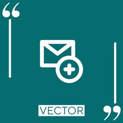 Poster - email   vector icon Linear icon. Editable stroke line