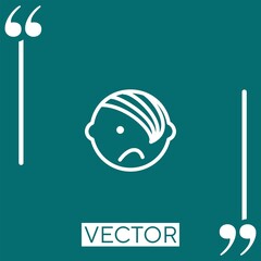 Poster - emo vector icon Linear icon. Editable stroke line