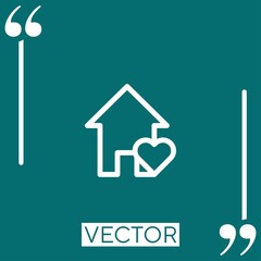 Poster - home vector icon Linear icon. Editable stroked line