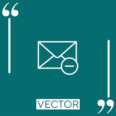 Poster - envelope   vector icon Linear icon. Editable stroke line