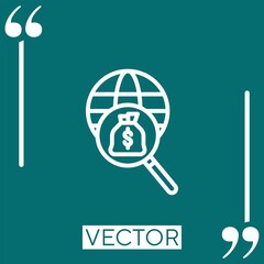 Poster - investment vector icon Linear icon. Editable stroked line