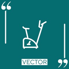 Poster - exercise bike vector icon Linear icon. Editable stroke line