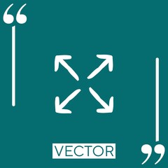 Poster - expand vector icon Linear icon. Editable stroke line