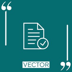 Poster - file    vector icon Linear icon. Editable stroke line