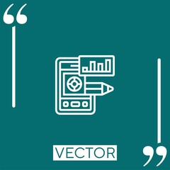 Poster - prototype vector icon Linear icon. Editable stroked line