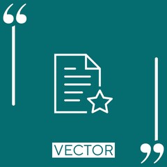 Poster - file    vector icon Linear icon. Editable stroke line