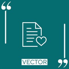 Poster - file    vector icon Linear icon. Editable stroke line