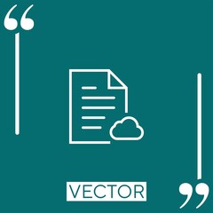 Poster - file    vector icon Linear icon. Editable stroke line