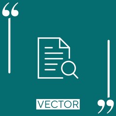 Poster - file    vector icon Linear icon. Editable stroke line