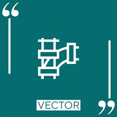 Poster - railway vector icon Linear icon. Editable stroked line