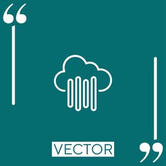 Poster - rainy   vector icon Linear icon. Editable stroked line