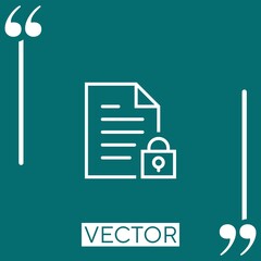 Poster - file   vector icon Linear icon. Editable stroke line