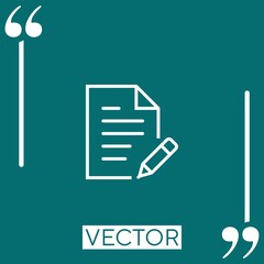 Poster - file   vector icon Linear icon. Editable stroke line