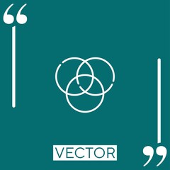 Poster - rgb vector icon Linear icon. Editable stroked line