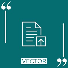 Poster - file   vector icon Linear icon. Editable stroke line