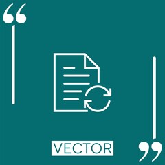 Poster - file   vector icon Linear icon. Editable stroke line