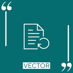 Poster - file   vector icon Linear icon. Editable stroke line