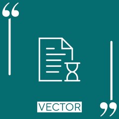 Poster - file   vector icon Linear icon. Editable stroke line