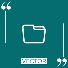 Poster - file folder vector icon Linear icon. Editable stroke line