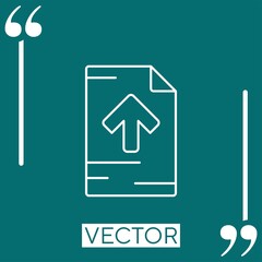 Poster - file submit vector icon Linear icon. Editable stroke line