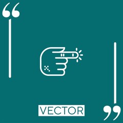 Poster - finger vector icon Linear icon. Editable stroke line
