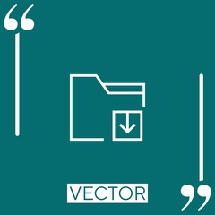 Poster - folder    vector icon Linear icon. Editable stroke line