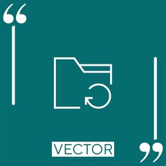 Poster - folder    vector icon Linear icon. Editable stroke line