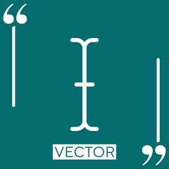 Poster - typing vector icon Linear icon. Editable stroked line