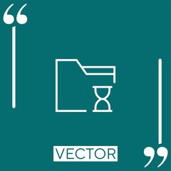 Poster - folder    vector icon Linear icon. Editable stroke line