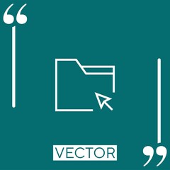 Poster - folder    vector icon Linear icon. Editable stroke line