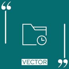 Poster - folder    vector icon Linear icon. Editable stroke line