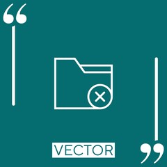 Poster - folder   vector icon Linear icon. Editable stroke line