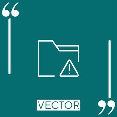 Poster - folder   vector icon Linear icon. Editable stroke line