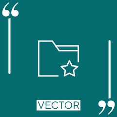 Poster - folder   vector icon Linear icon. Editable stroke line